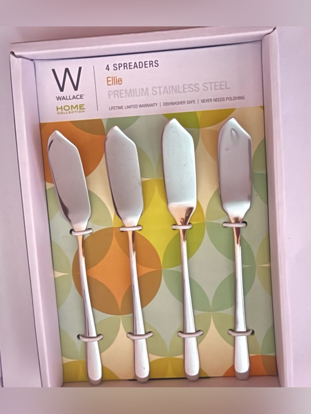 New Wallace Home Collection Ellie Premium Stainless Steel Spreaders - Set of 4